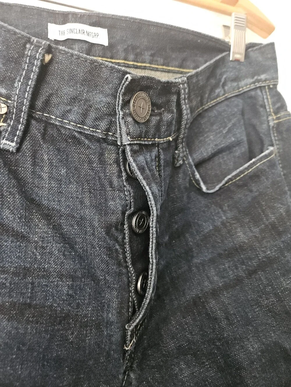 the sinclair MFGRP. thiel dark wash straight leg jeans, 31 100% cotton - Picture 5 of 9